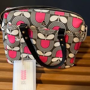 Orla Kiely - Mini Flynn Crossbody - Striped Tulip Fuchsia- NEW WITH TAGS